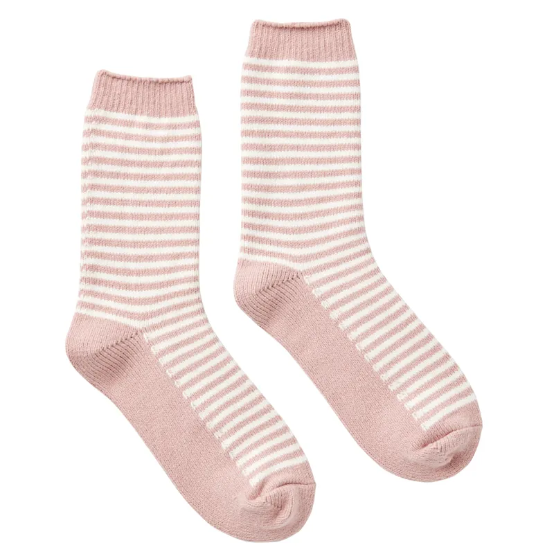 Joules Cosy Stripe Socks - Pink